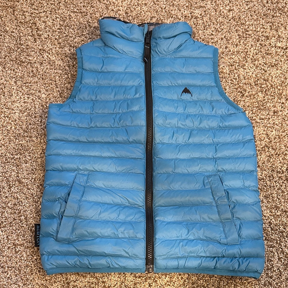 Burton Kids Reversible Vest Light Blue Quilted Puffer Vest